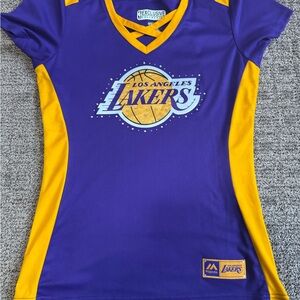 Majestic Purple and Gold Lakers Women's Jersey